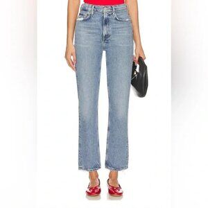 Agolde Stove Pipe Jeans 26 Womens High Rise Waist Light Wash Quiver Blue